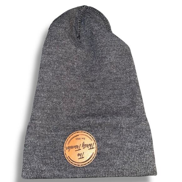The Thirsty Traveler Mens Beanie Skull Cap Hat YP Classics Cuff OS Gray Est 2023 - Picture 4 of 9